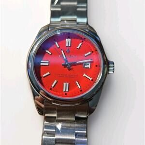 AKNIGHT Watch Men Orange Analog Dial Quartz Wristwatch - NEW! By BENYAR